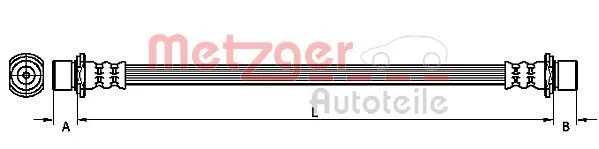 Brake Hose METZGER 4110056