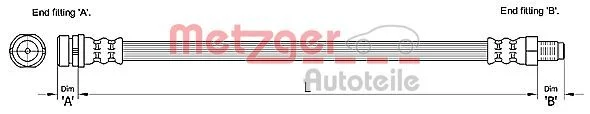 Brake Hose METZGER 4110238