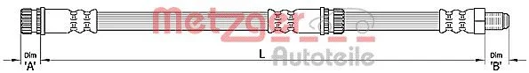 Brake Hose METZGER 4110266