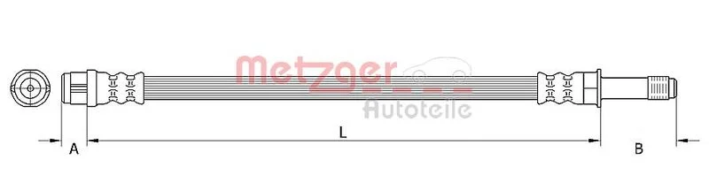 Brake Hose METZGER 4110442