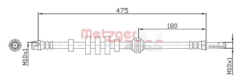 Brake Hose METZGER 4110447