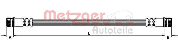 Brake Hose METZGER 4110474