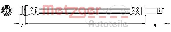 Brake Hose METZGER 4110797