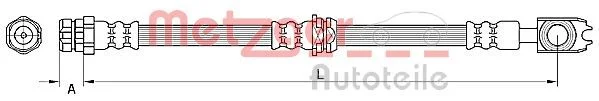Brake Hose METZGER 4110881