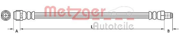 Brake Hose METZGER 4110921