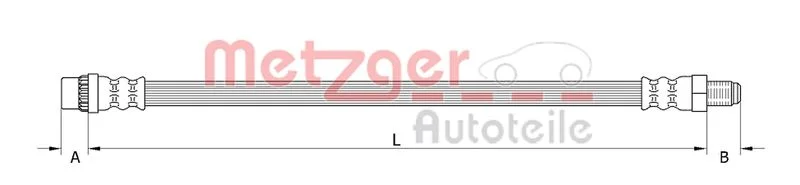 Brake Hose METZGER 4110933