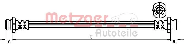 Brake Hose METZGER 4111272