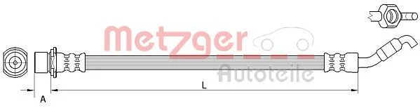 Brake Hose METZGER 4111511