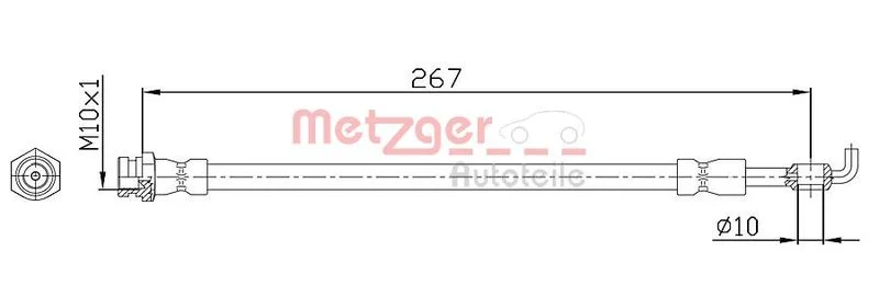 Brake Hose METZGER 4112230