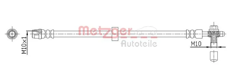 Brake Hose METZGER 4116215