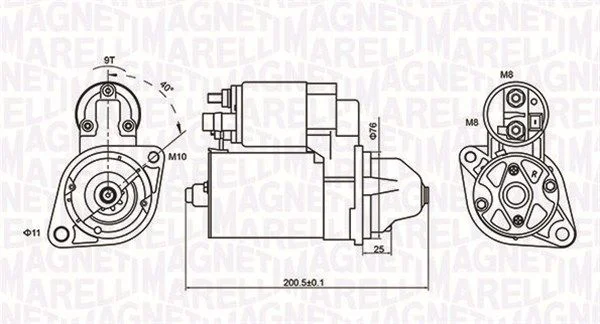 Starter magneti marelli MQS1412