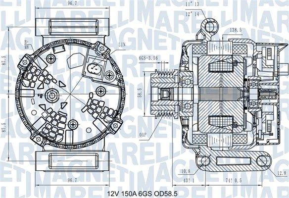 Alternator MAGNETI MARELLI 063731546110