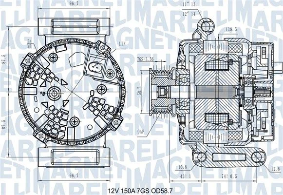 Alternator MAGNETI MARELLI 063731557610