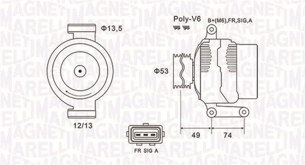 Alternator MAGNETI MARELLI 063731635010