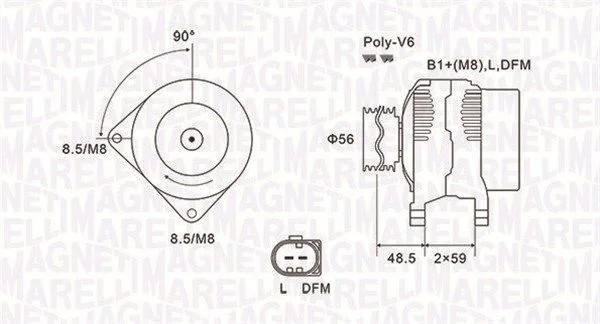 Alternator MAGNETI MARELLI 063731644010