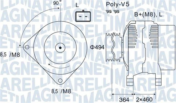 Alternator MAGNETI MARELLI 063731645010