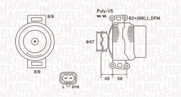 Alternator MAGNETI MARELLI 063731740010