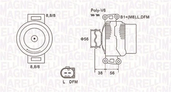 Alternator MAGNETI MARELLI 063731811010