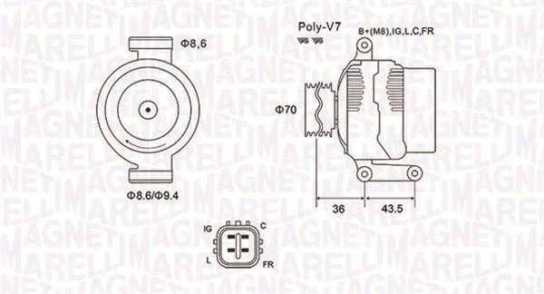 Alternator MAGNETI MARELLI 063731980010