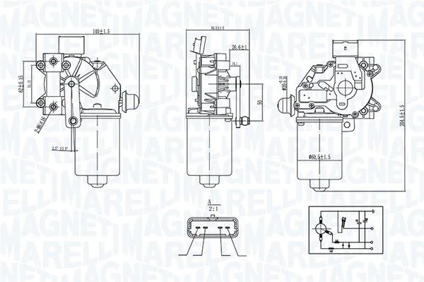 Motor brisalcev MAGNETI MARELLI 064377400010