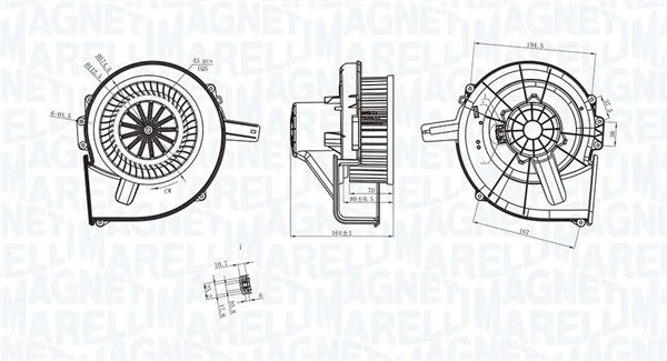 Notranji ventilator MAGNETI MARELLI 069412211010