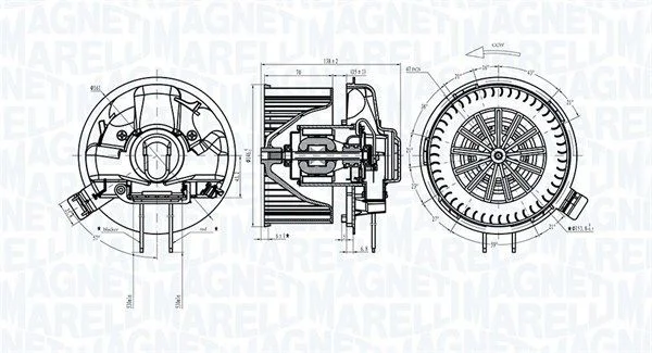 Notranji ventilator MAGNETI MARELLI 069412305010