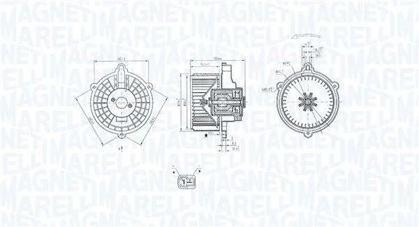 Interior Blower MAGNETI MARELLI 069412352010