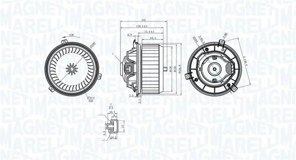 Notranji ventilator MAGNETI MARELLI 069412363010