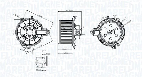 Notranji ventilator MAGNETI MARELLI 069412733010