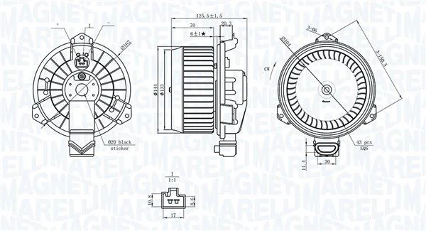 Notranji ventilator MAGNETI MARELLI 069412749010