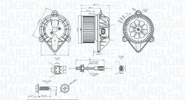 Interior Blower MAGNETI MARELLI 069412753010