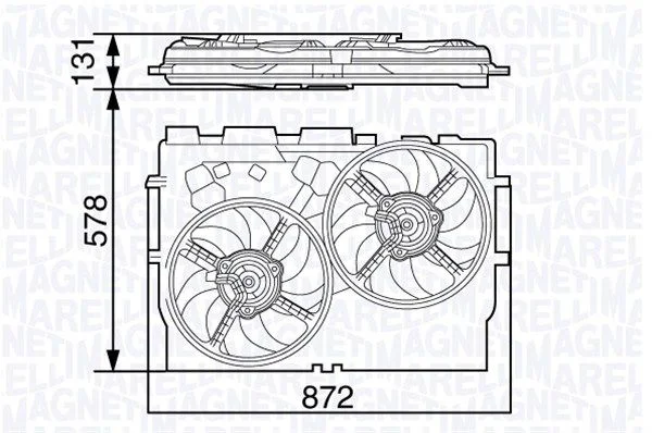 Fan, engine cooling MAGNETI MARELLI 069422583010