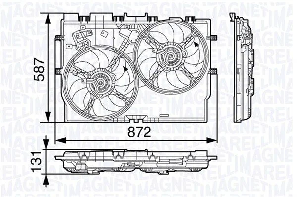 Ventilator, hlajenje motorja MAGNETI MARELLI 069422584010