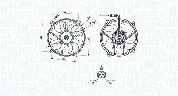 Ventilator, hlajenje motorja MAGNETI MARELLI 069422708010