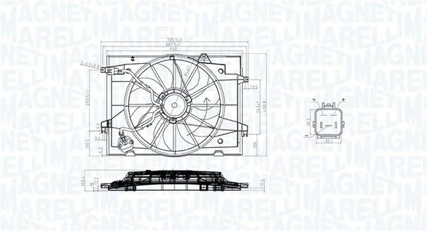 Ventilator, hlajenje motorja MAGNETI MARELLI 069422784010