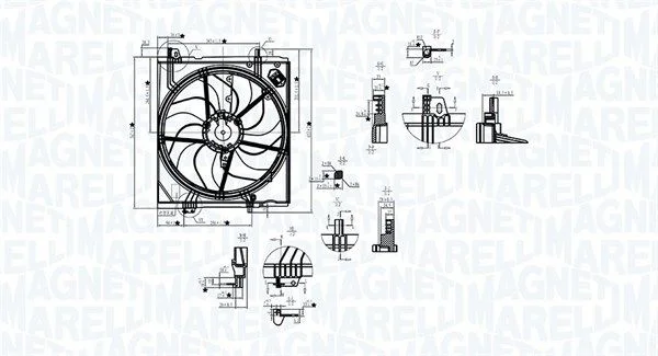 Fan, engine cooling MAGNETI MARELLI 069422787010