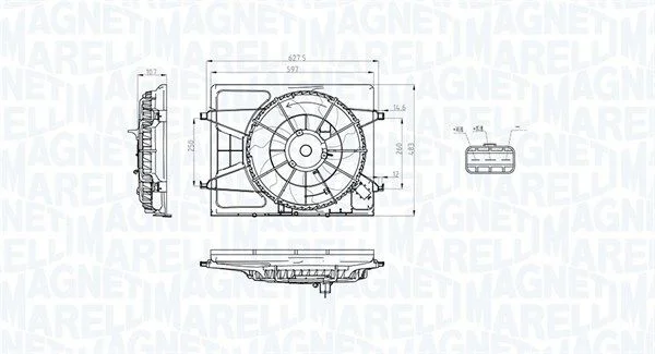 Fan, engine cooling MAGNETI MARELLI 069422793010