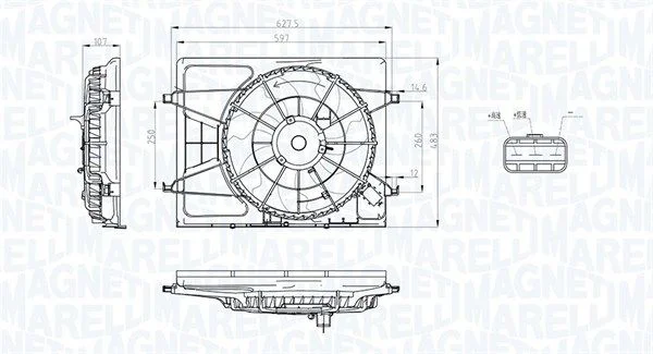 Ventilator, hlajenje motorja MAGNETI MARELLI 069422796010