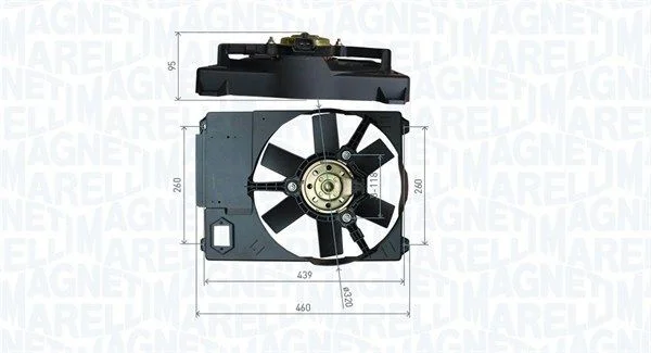Ventilator, hlajenje motorja MAGNETI MARELLI 069422800010