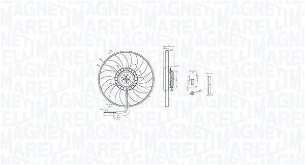 Fan, engine cooling MAGNETI MARELLI 069422848010