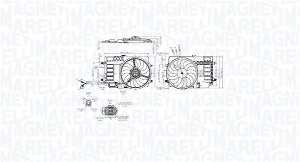 Fan, engine cooling MAGNETI MARELLI 069422858010