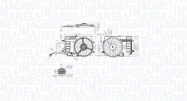 Ventilator, hlajenje motorja MAGNETI MARELLI 069422859010
