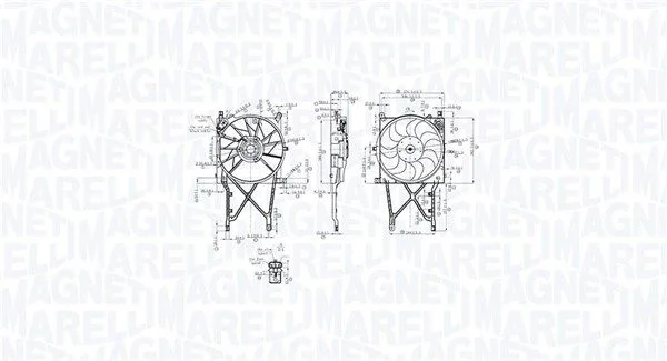 Fan, engine cooling MAGNETI MARELLI 069422863010