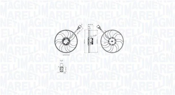 Ventilator, hlajenje motorja MAGNETI MARELLI 069422875010