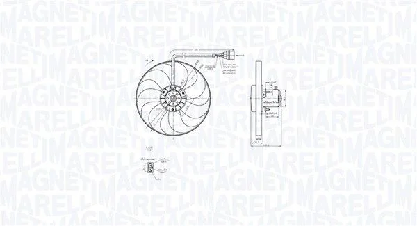 Ventilator, hlajenje motorja MAGNETI MARELLI 069422877010