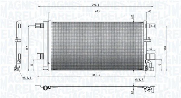 Kondenzator, klimatska naprava MAGNETI MARELLI 350203100100