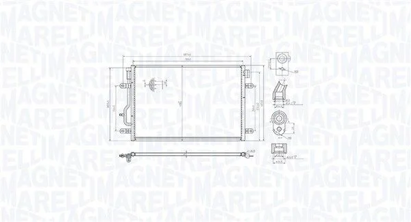 Condenser, air conditioning MAGNETI MARELLI 350203103300