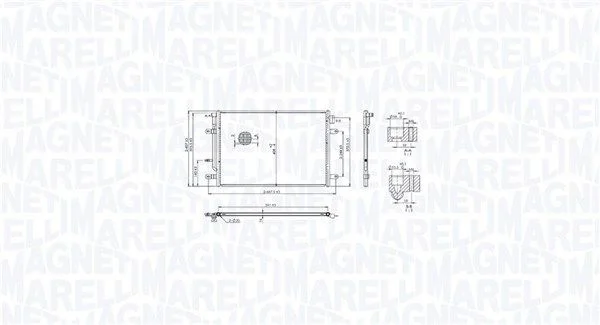 Kondenzator, klimatska naprava MAGNETI MARELLI 350203103400