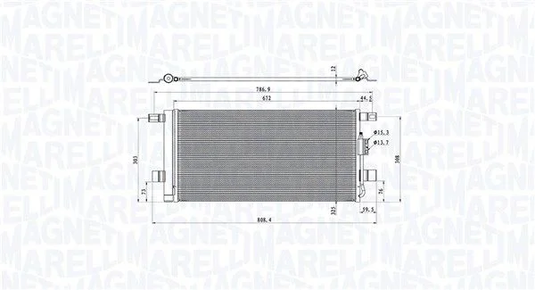 Kondenzator, klimatska naprava MAGNETI MARELLI 350203104600