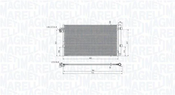 Kondenzator, klimatska naprava MAGNETI MARELLI 350203104700